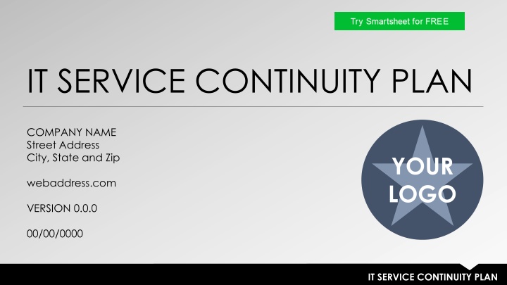 it service continuity plan