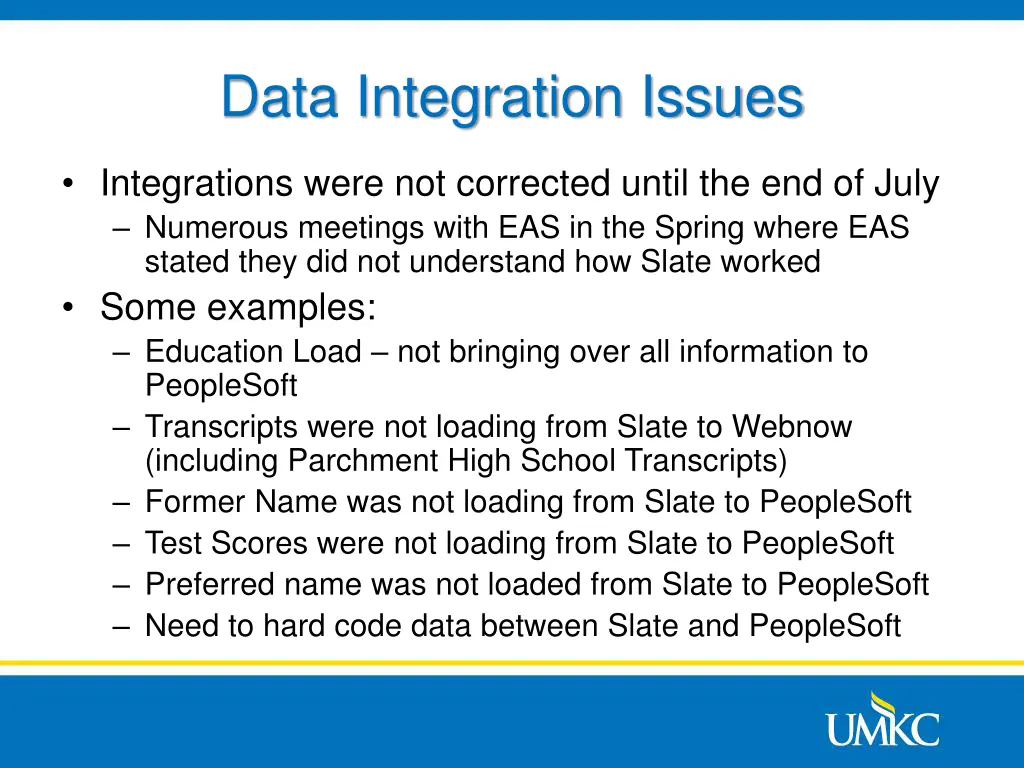 data integration issues