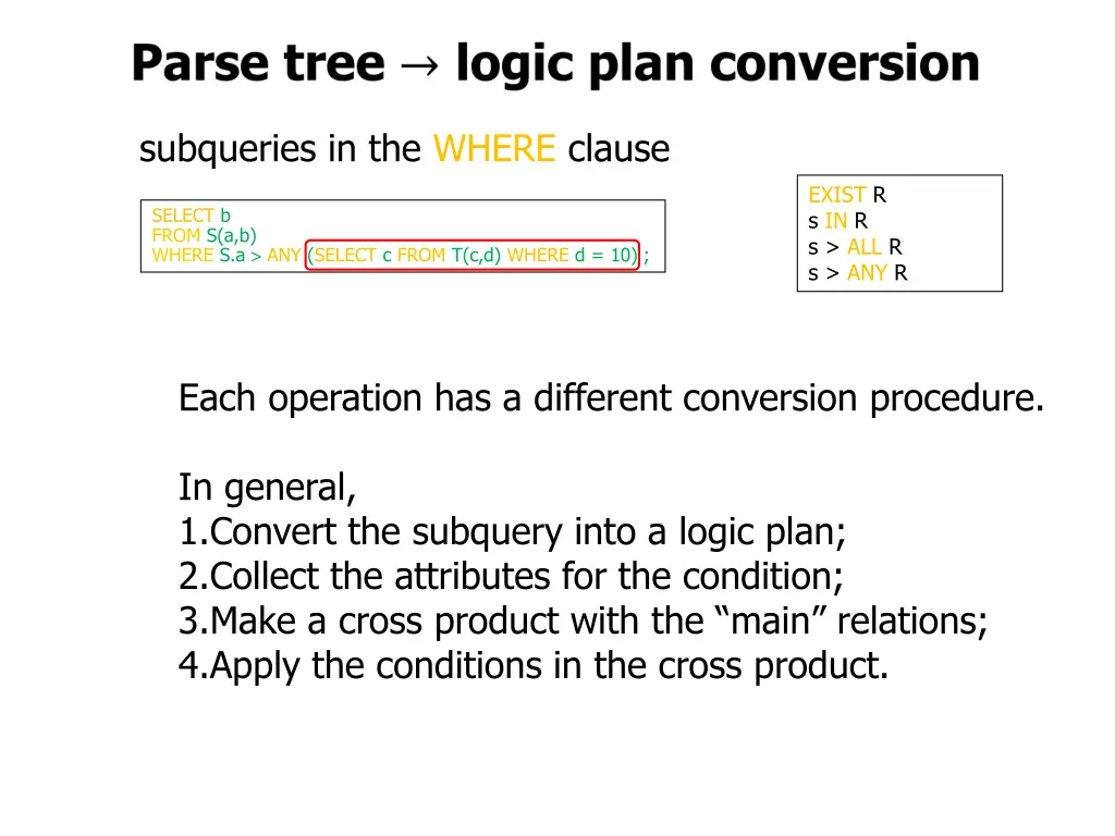 subqueries in the where clause 7