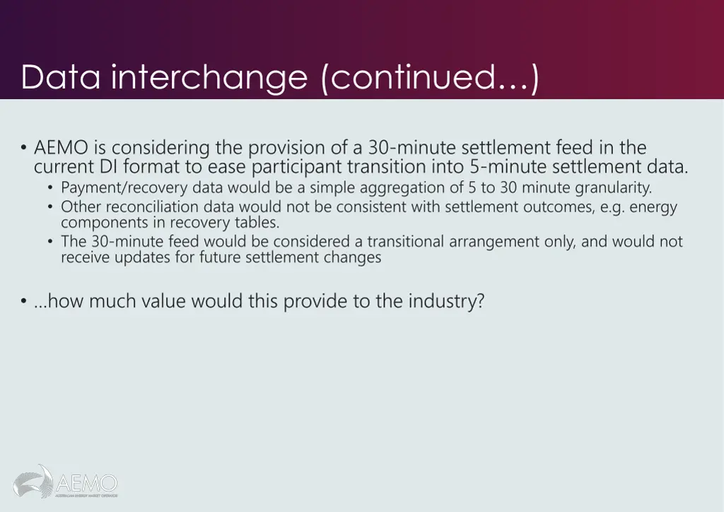 data interchange continued