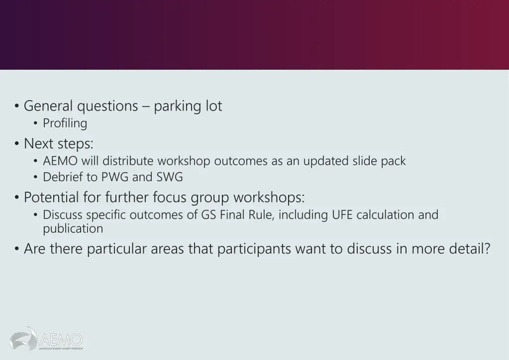 general questions parking lot profiling next