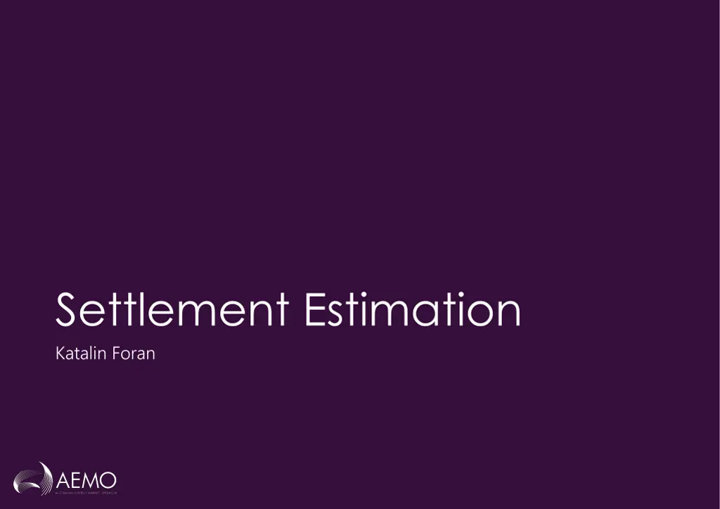 settlement estimation katalin foran