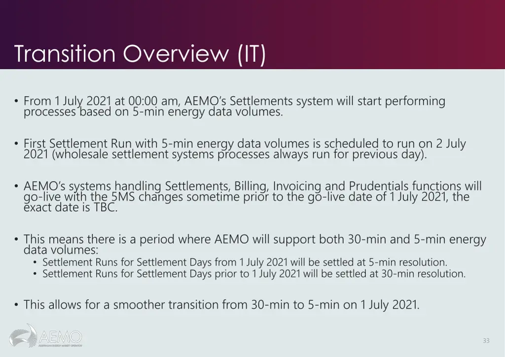 transition overview it
