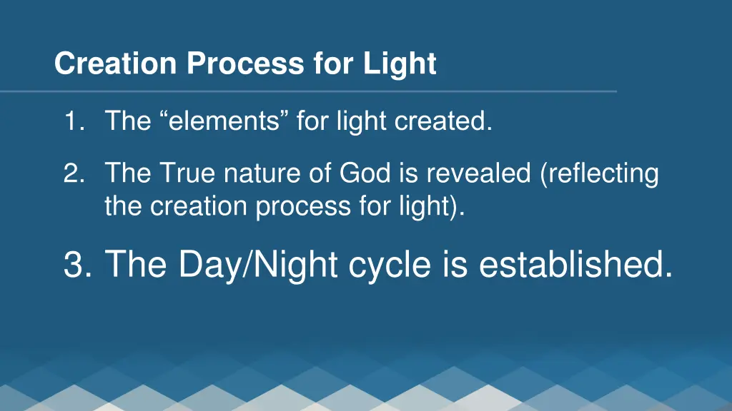creation process for light 2