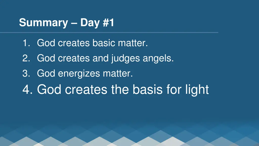summary day 1 3