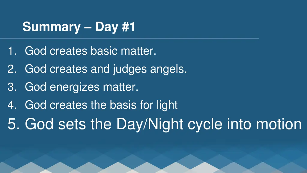 summary day 1 4