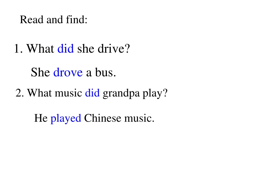 read and find