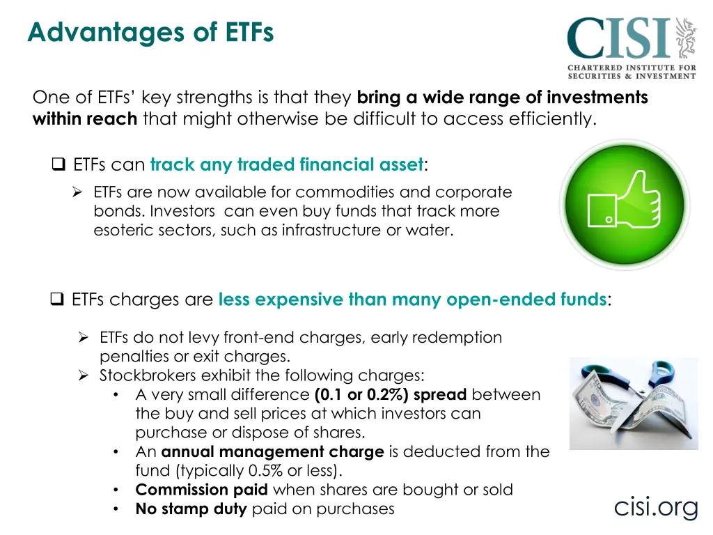 advantages of etfs