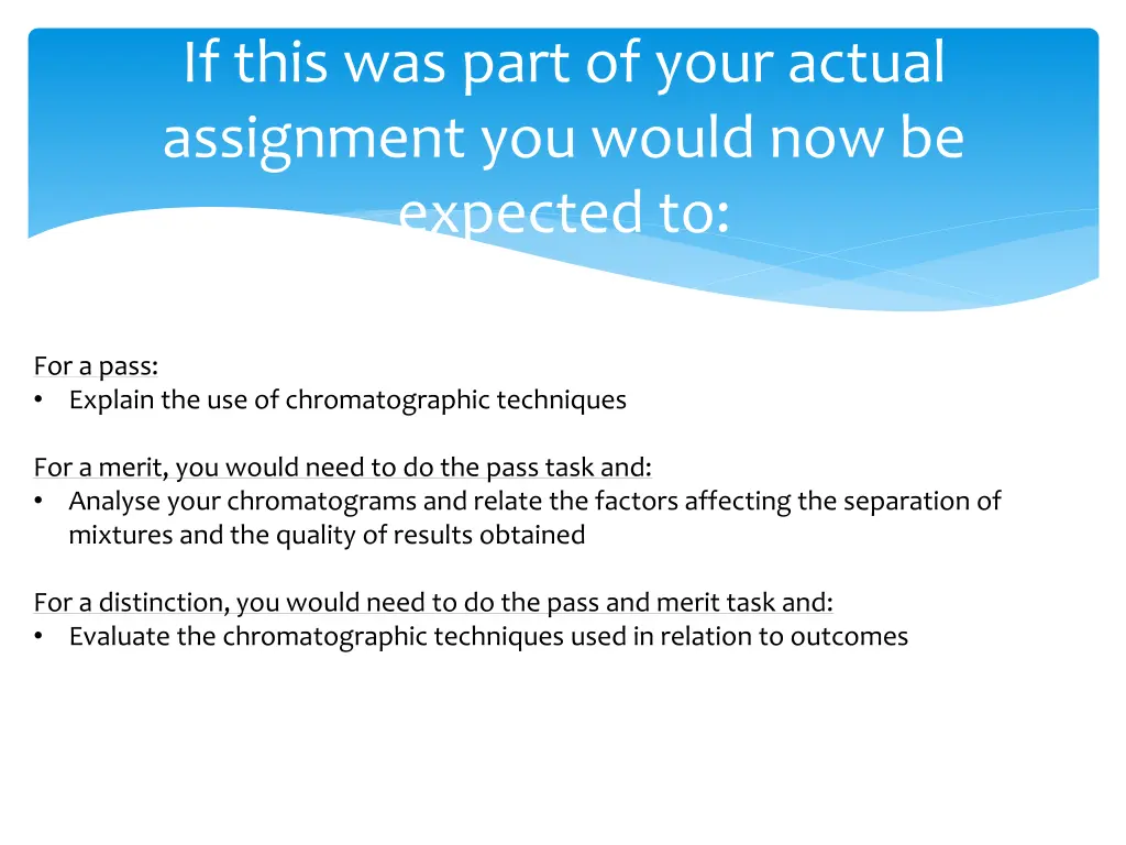 if this was part of your actual assignment