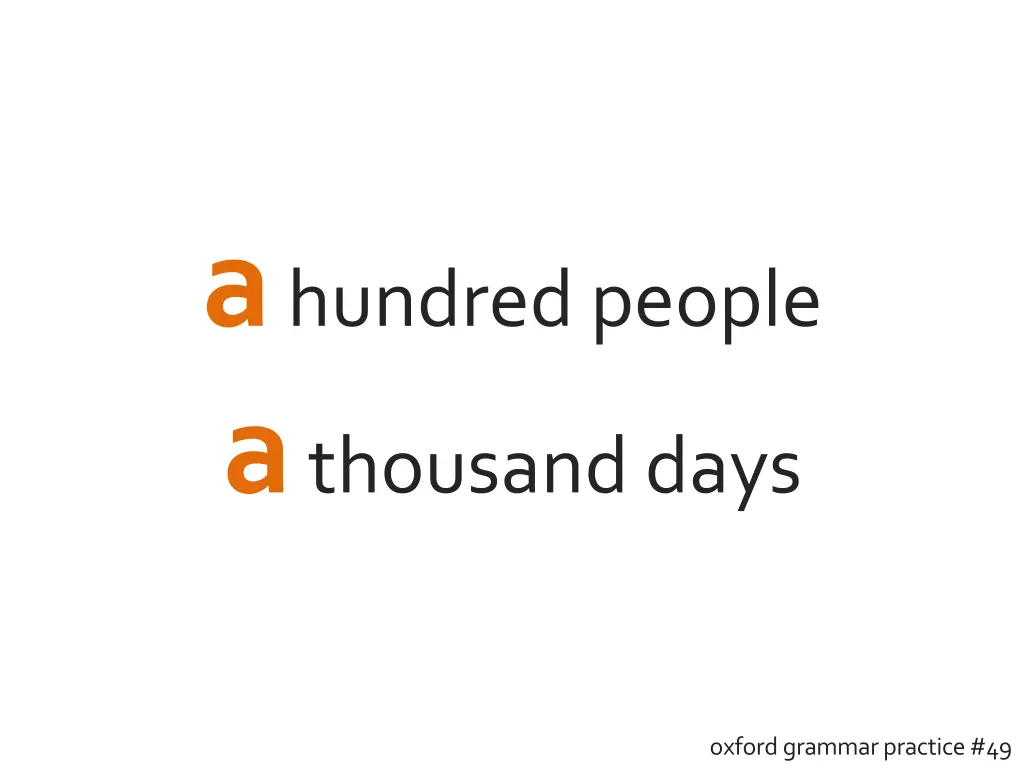 a hundred people a thousand days