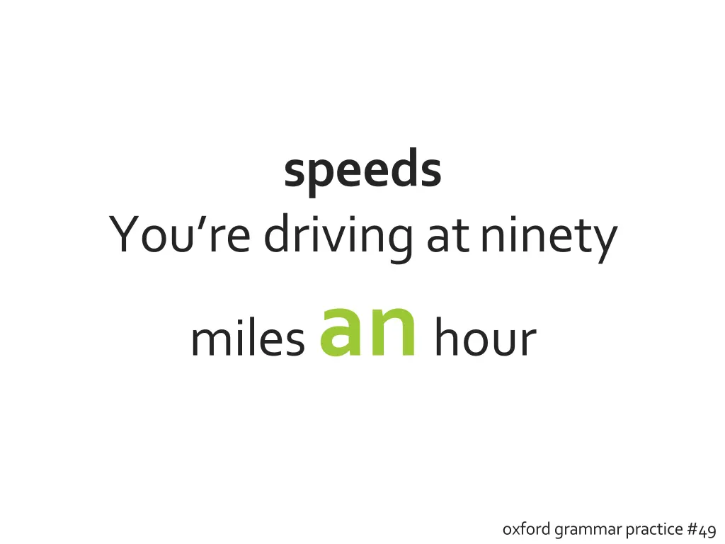 speeds