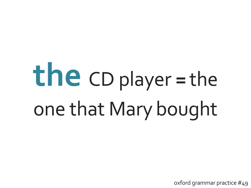 the cd player the one that marybought