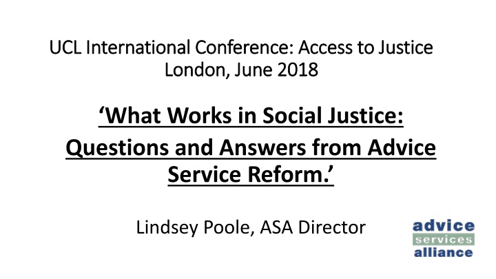 ucl international conference access to justice