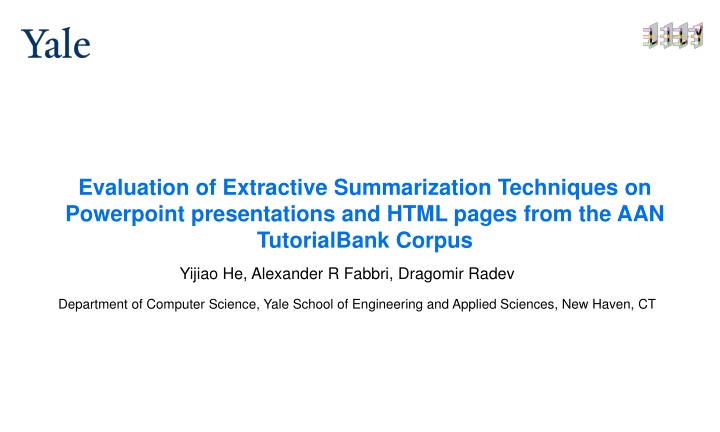 evaluation of extractive summarization techniques
