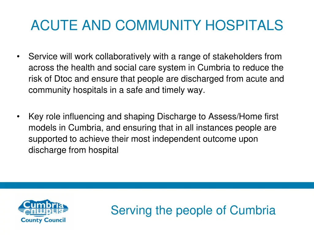 acute and community hospitals