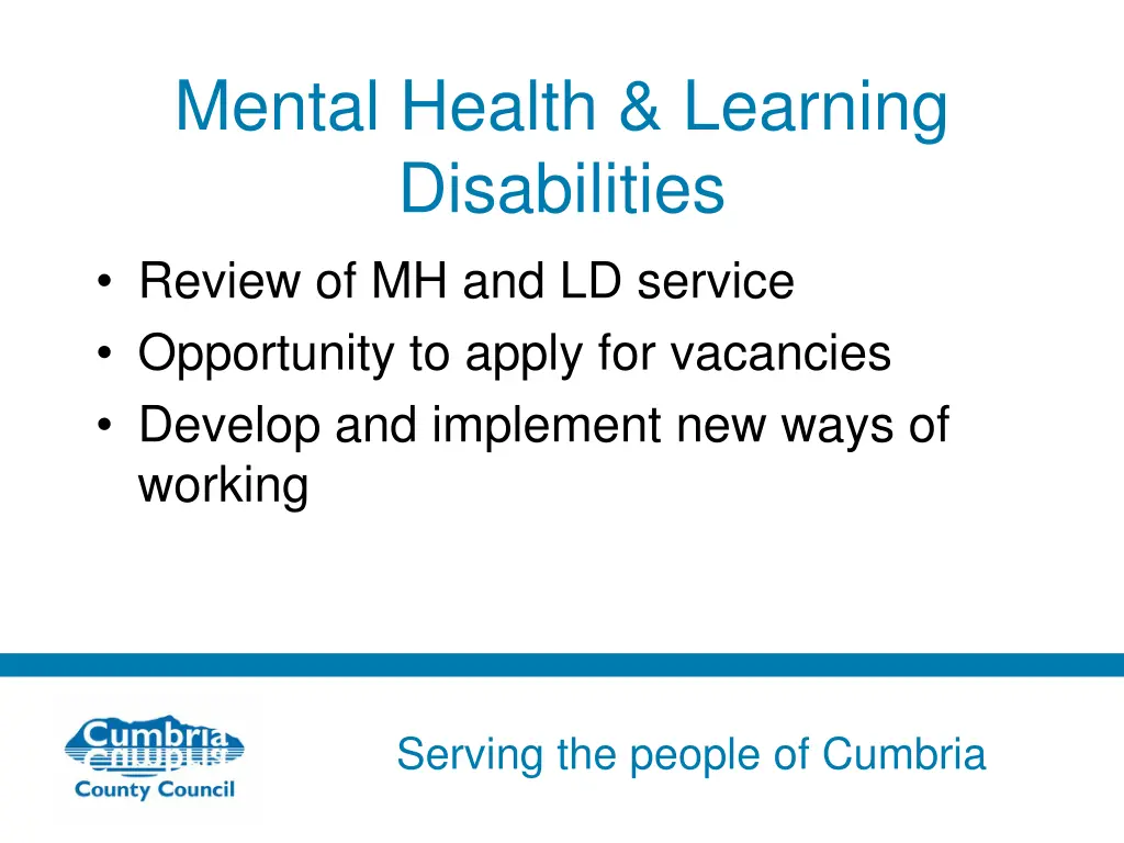 mental health learning disabilities review