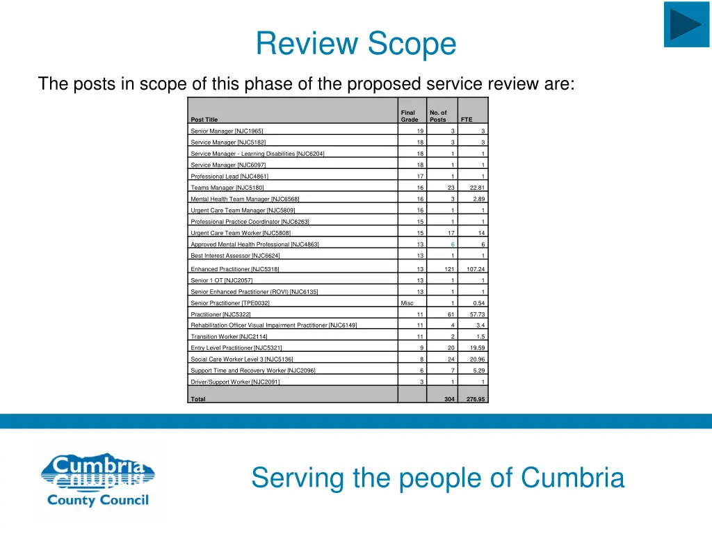 review scope