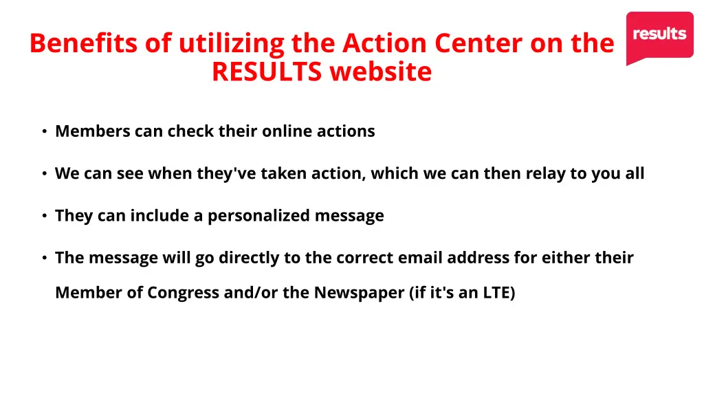 benefits of utilizing the action center