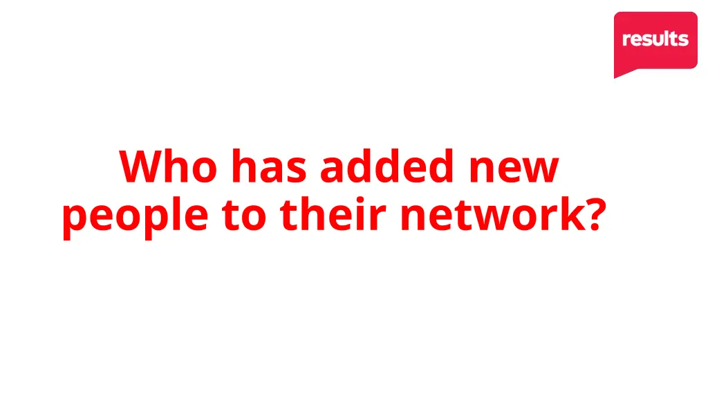 who has added new people to their network
