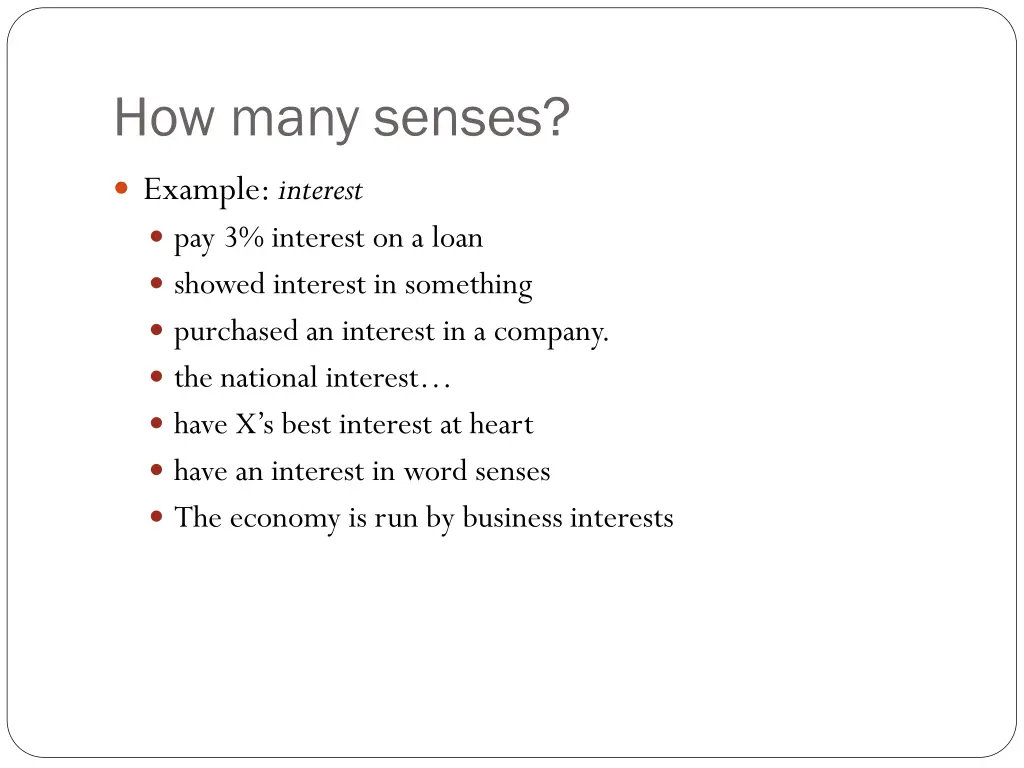 how many senses