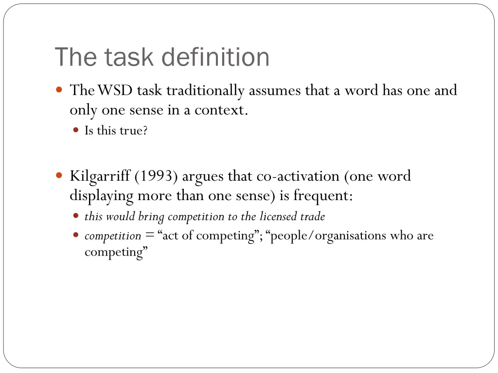 the task definition
