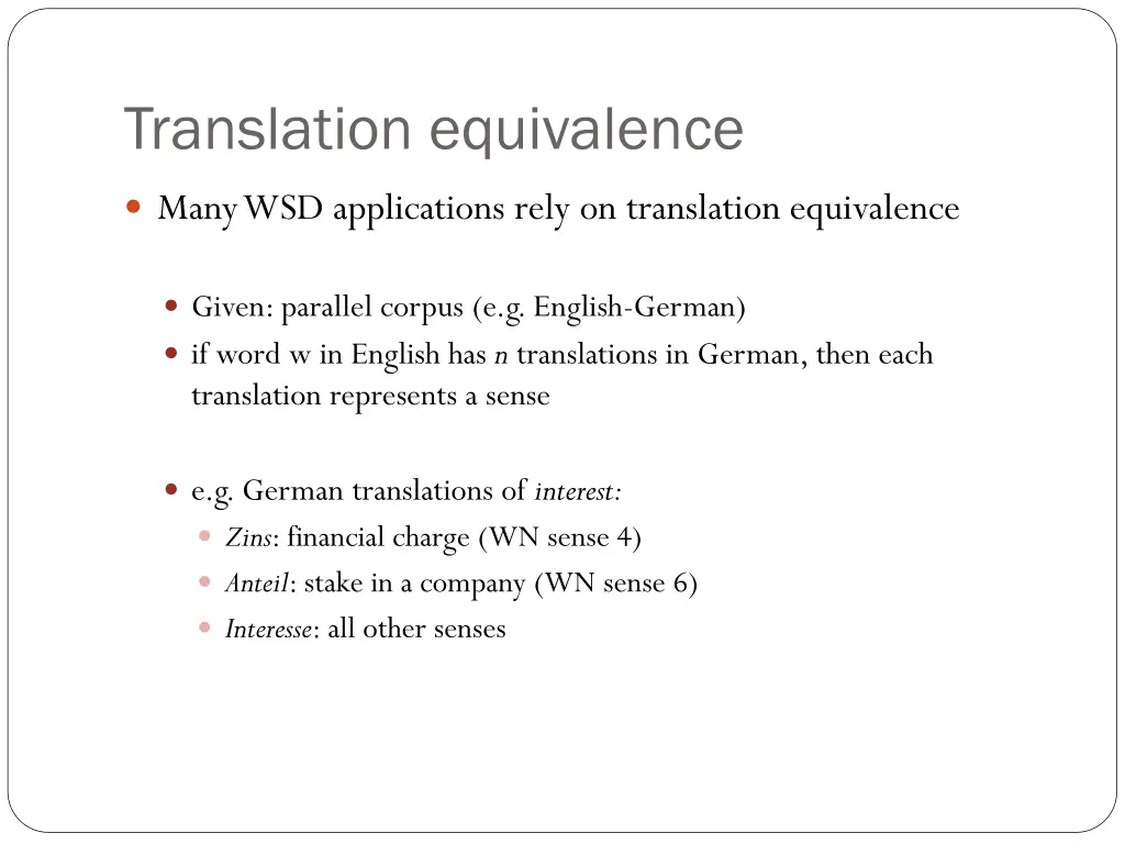 translation equivalence