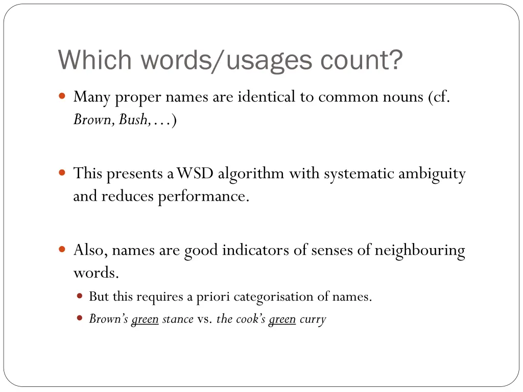 which words usages count