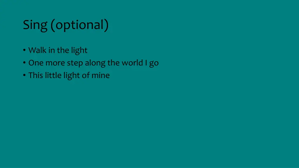 sing optional