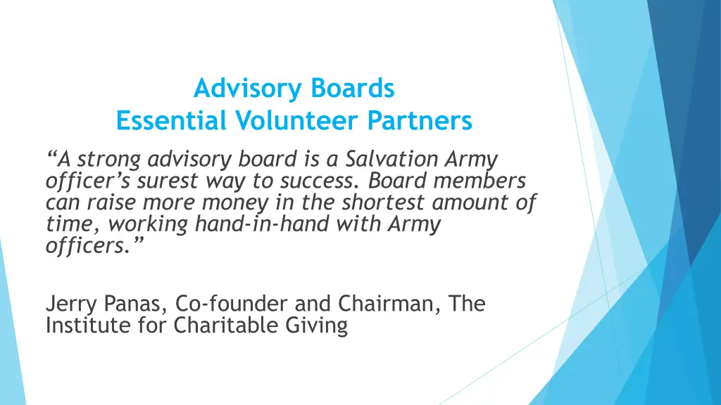 advisory boards essential volunteer partners