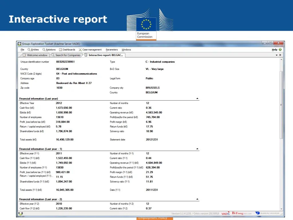 interactive report