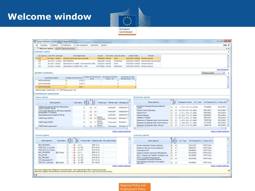 welcome window