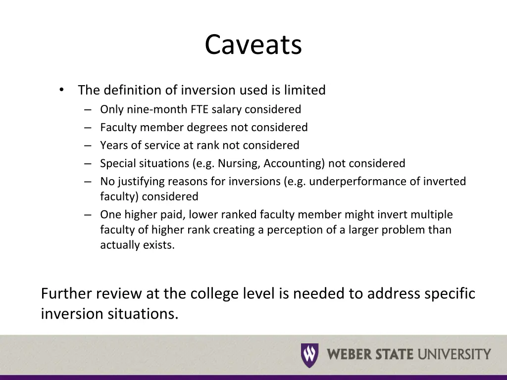 caveats