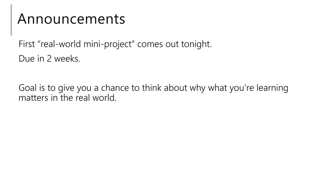 announcements