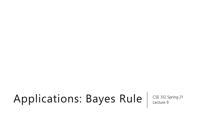 applications bayes rule