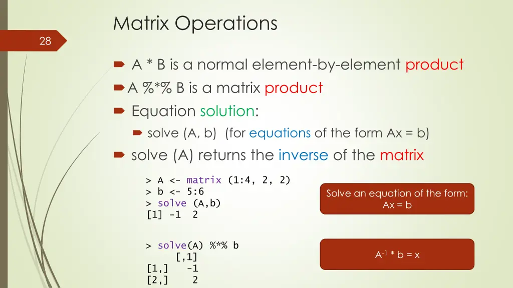matrix operations