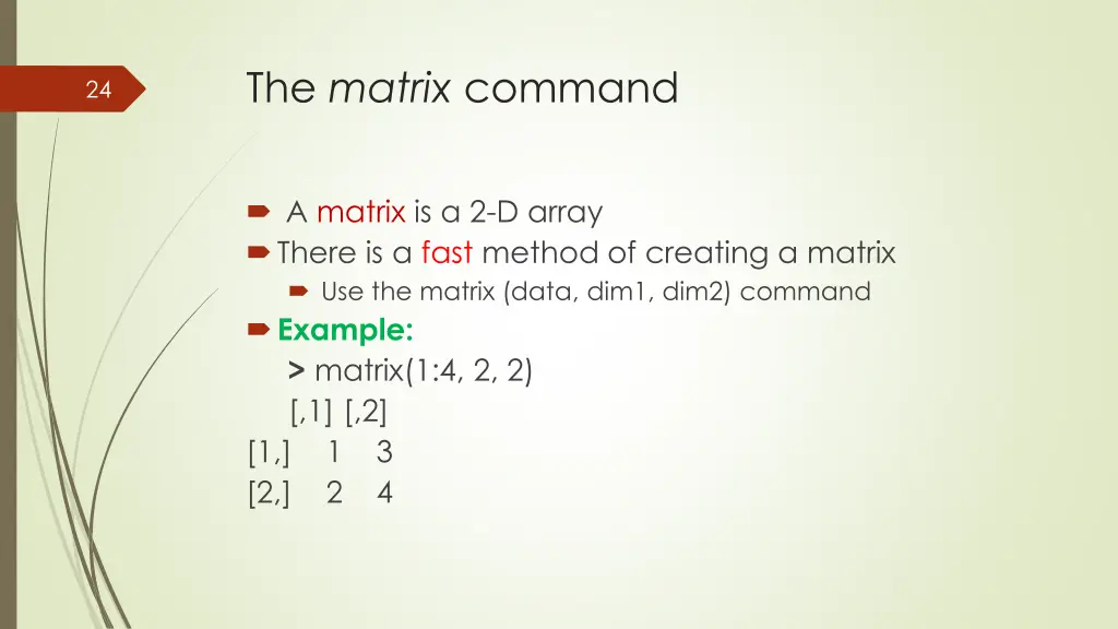 the matrix command