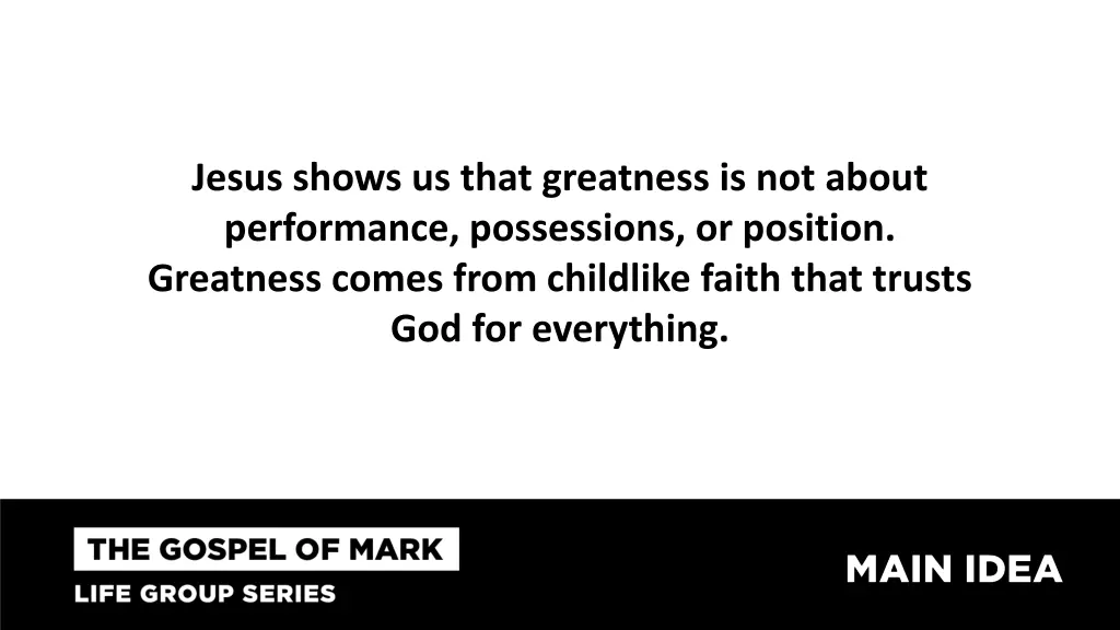 jesus shows us that greatness is not about