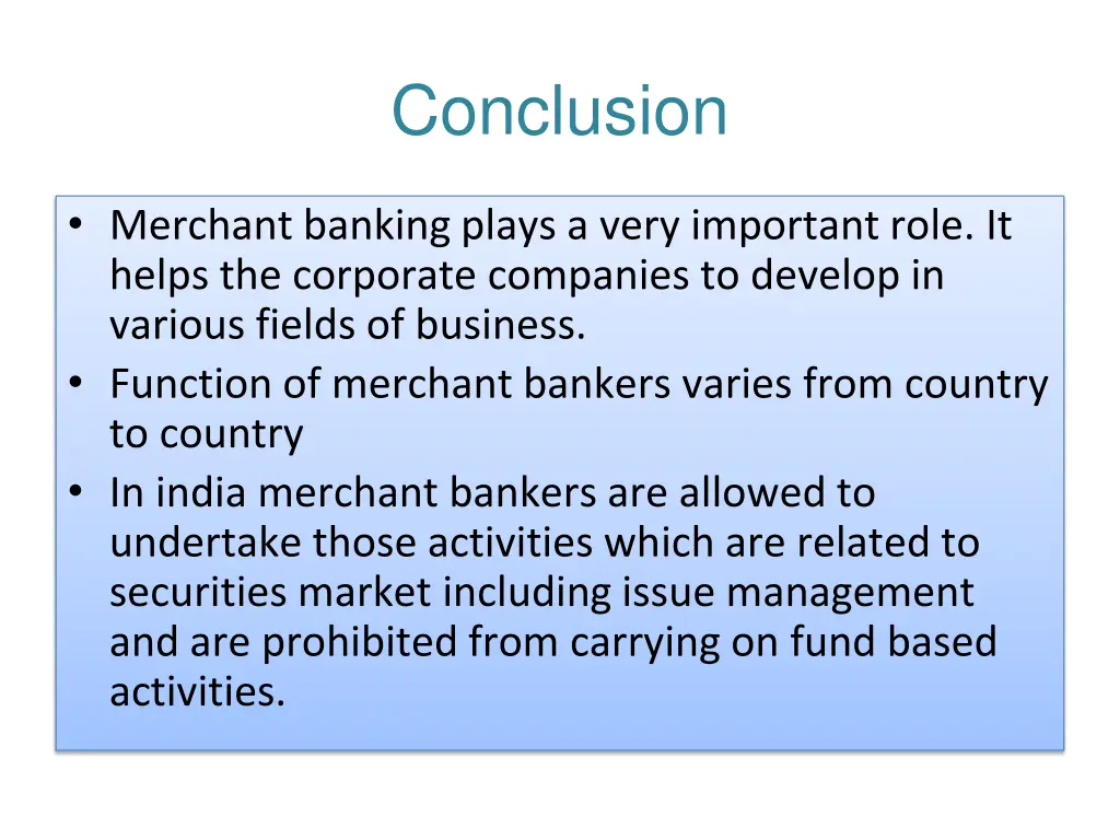 conclusion
