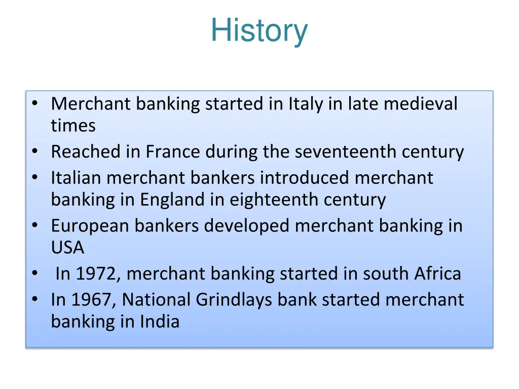 history