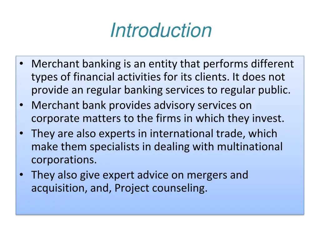 introduction