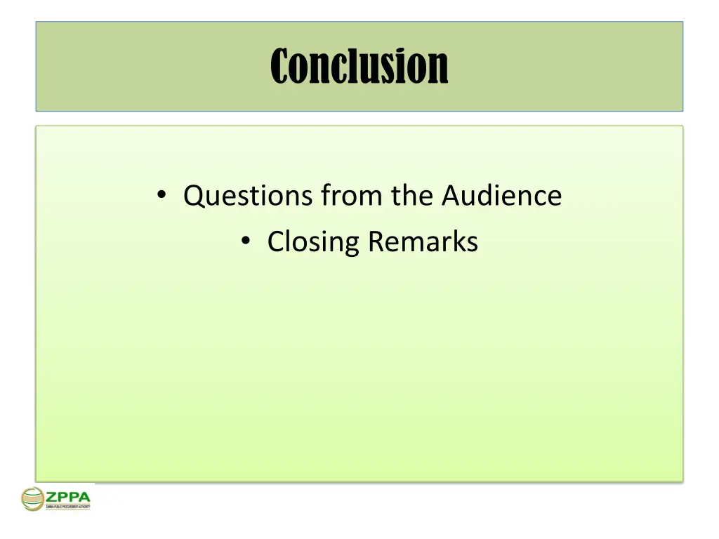 conclusion