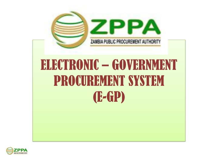 electronic government procurement system e gp