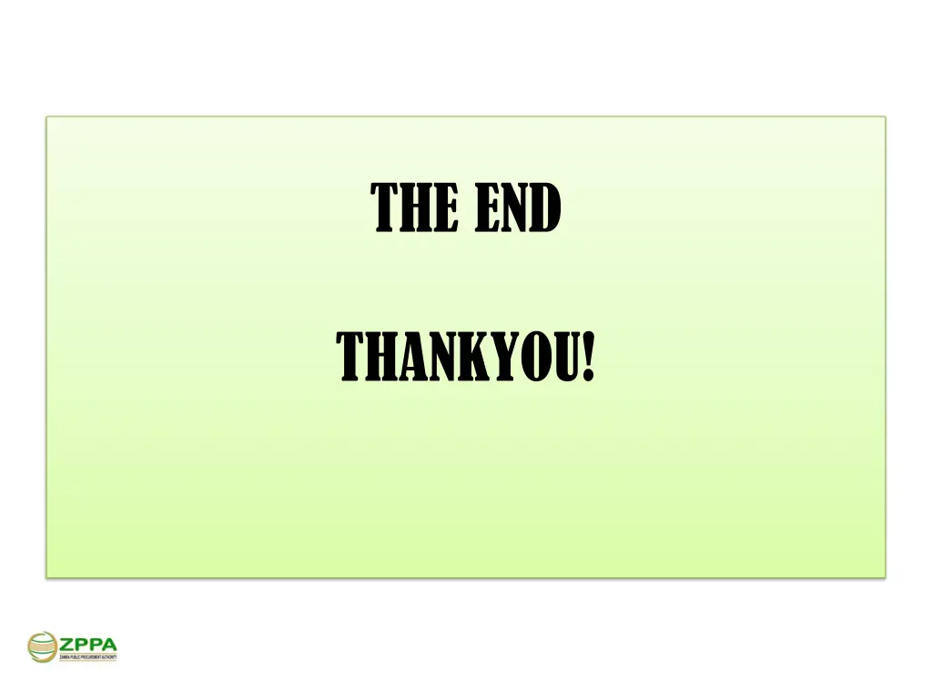 the end