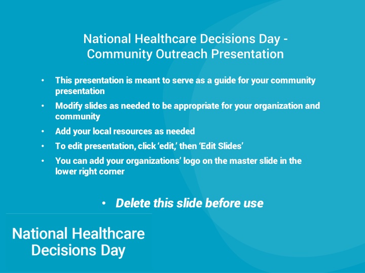 national healthcare decisions day community