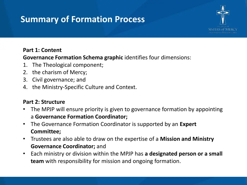 summary of formation process