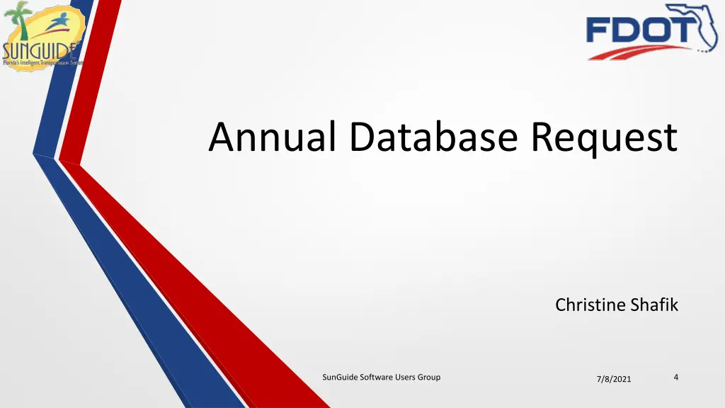 annual database request