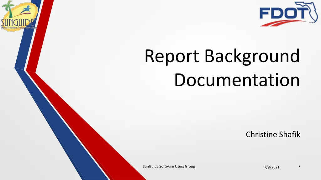 report background documentation