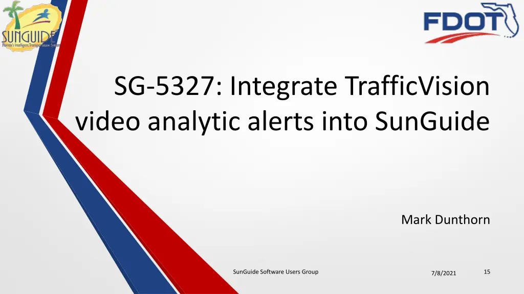 sg 5327 integrate trafficvision video analytic