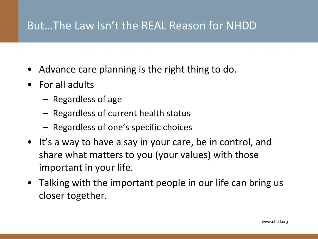 but the law isn t the real reason for nhdd