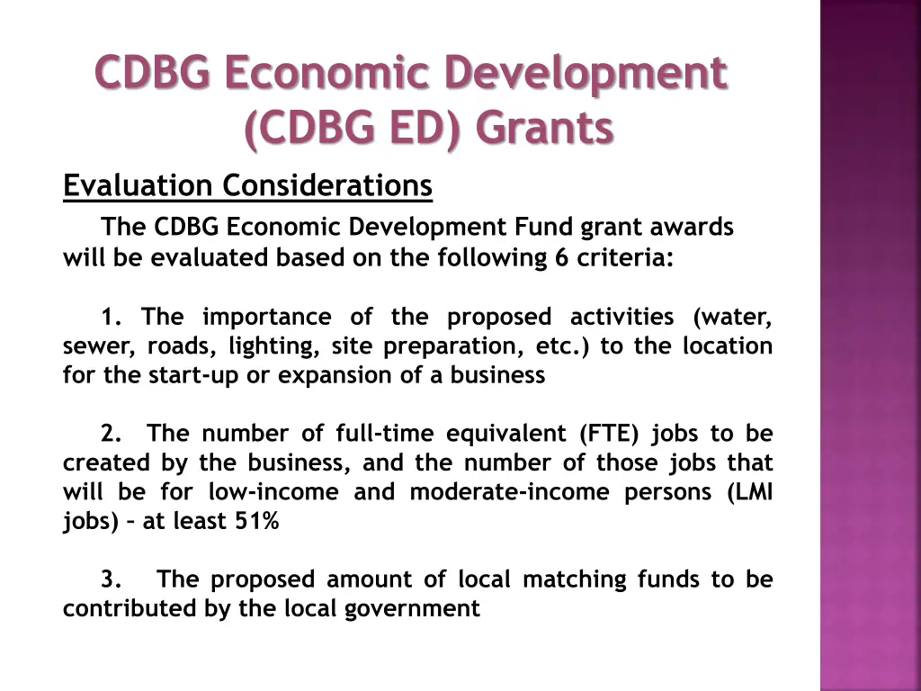 cdbg economic development cdbg ed grants 2